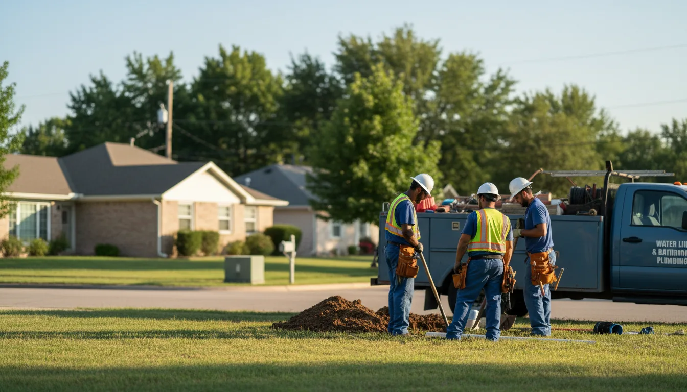 Residential water line and bathroom plumbing service in Gwynedd, PA
